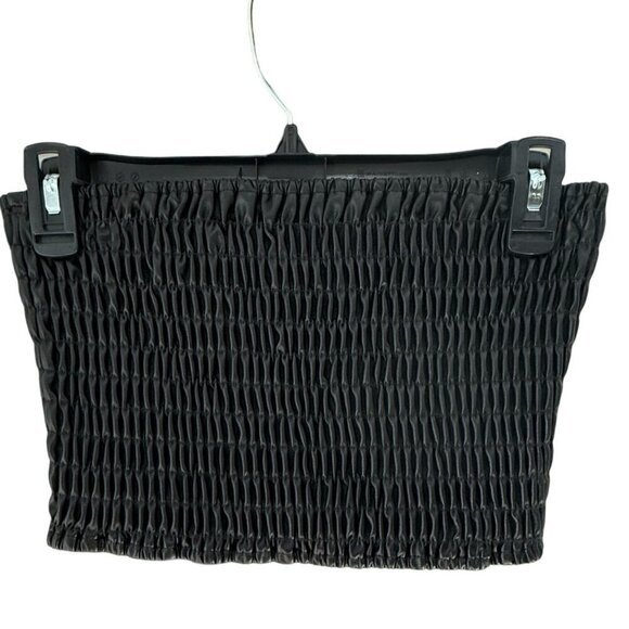 NWT Misa Los Angeles Black Smocked Crop Top & Vegan Leather Joggers Set Size S‎ - Picture 3 of 14